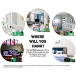 Floating Hanging Shelves with Cable Clips for Bedroom & Gaming Room - Set Of 2