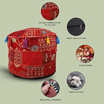 Ethnic Embroidered Pouf Cover