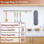 2Pcs Reusable Plastic Bag Organizer Wall Mount
