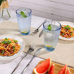 Highball Glass Tumbler Light Blue Set Of 6