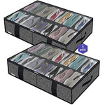 Underbed Solution Shoes Container Bags with Sturdy Sidewall & Reinforced Handles