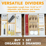 Kitchen Adjustable Drawer Organizers With Labels