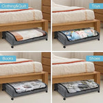 Upgraded Capacity Under Bed Storage Containers with Clear Lid