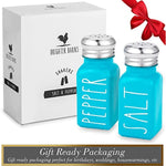 Stainless Steel Lid Glass Salt and Pepper Shakers