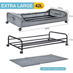 Upgraded Capacity Under Bed Storage Containers with Clear Lid