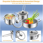 Induction-Pots-and-Pans,-Stainless-Steel-cookeware-set-6pcs-With-Lid