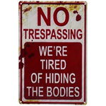 Halloween Decoration Halloween Signs Retro Chic Metal Signs for Outdoor Yard Signs
