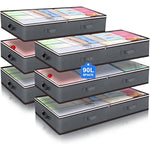 Thick Fabric Storage Bins with Clear Window and Reinforced Handles