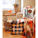 Set of 4 Thanksgiving Buffalo Check Farmhouse Decorations