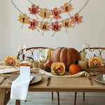 osaic Glass tealight Holders with Maple Leave for Halloween & Thanksgiving Party Decorations