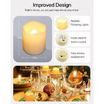 Battery Operated LED Tea Lights with Warm White Flickering Light