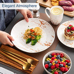 16 Piece Porcelain Dish Sets White Plates And Bowls Set