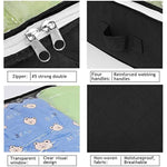 Thick Fabric Storage Bins with Clear Window and Reinforced Handles