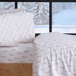 Turkish Cotton 100 Holiday Flannel Sheet Set California King King Queen