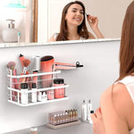 Bathroom Hair Styling Tools Organizer Basket for Hair Dryer, Flat Iron, Curling Wand