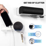 Floating Hanging Shelves with Cable Clips for Bedroom & Gaming Room - Set Of 2