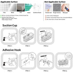 Stainless Steel Deluxe Kitchen Sink Suction Holder for Sponges, Scrubbers & Soap