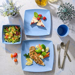 Soho Grayson Square Melamine Dinnerware Set Service For Four 16Pcs
