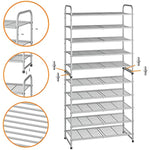 Expandable Adjustable Wire Grid Shoe Organizer