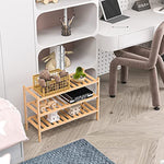Bamboo Stackable Shoe Shelf Storage Organizer