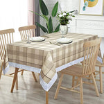 Vinyl Plastic Table Cloths For Indoor Outdoor Easy Care Durable Table Cover