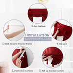 Self Stick Tie Up Shades Tricia Door Window - W 26 x L 69 inches