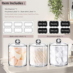 Dispenser Apothecary Jars Bathroom Set with Labels