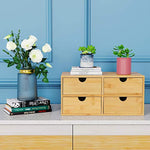 Mini Bamboo Desk Drawer Tabletop Storage Organization Box for Office