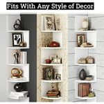 Corner Shelf 5 Tier Floating Shelves For Wall