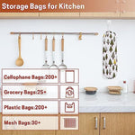 2Pcs Reusable Plastic Bag Organizer Wall Mount