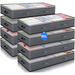 Thick Fabric Storage Bins with Clear Window and Reinforced Handles