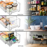 Clear Stackable Pull Out Refrigerator Organizer Bins