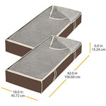 Zippered Underbed Bags - Set of 2 Pieces