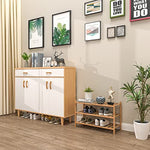 Bamboo Stackable Shoe Shelf Storage Organizer