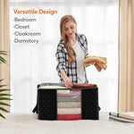 Storage Bag Organizer with Reinforced Handle Thick Fabric for Comforters