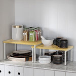 Wood & Metal Top Expandable Counter Shelf