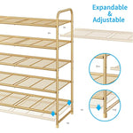 Expandable Adjustable Wire Grid Shoe Organizer