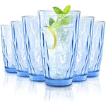 Highball Glass Tumbler Light Blue Set Of 6