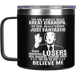 Grandma & Grandpa Funny Mug From Granddaughter & Grandson