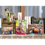 24mm Thick Frameless Clear Picture Frame, Free Standing Desktop Display Stand Acrylic Picture Frames