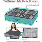 Underbed Solution Shoes Container Bags with Sturdy Sidewall & Reinforced Handles