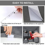 Fridge Dust Cover Top with 15 Extra Large Fabric Pockets for Spice, Cutlery & Napkins