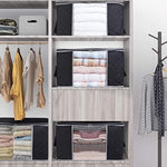 Storage Bag Organizer with Reinforced Handle Thick Fabric for Comforters