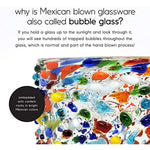 Mexican Handmade Multicolor Glassware Recycled Glass Lead Toxin Free Drinking