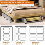 Upgraded Capacity Under Bed Storage Containers with Clear Lid