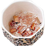 Gold Line Paper Clip Dispenser Organizer for Desk