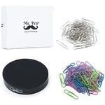 Magnetic Desk Toy with Colored and Silver Paper Clips, 100 Pieces