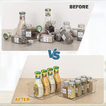 Clear Plastic Food Storage Organizer Bins for Packets, Snacks, Pouches & Spice Packets