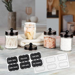 4 Pack Apothecary Jars Bathroom Vanity Storage Organizer Set
