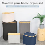 Bamboo Toilet Paper Holder Basket for Bathroom